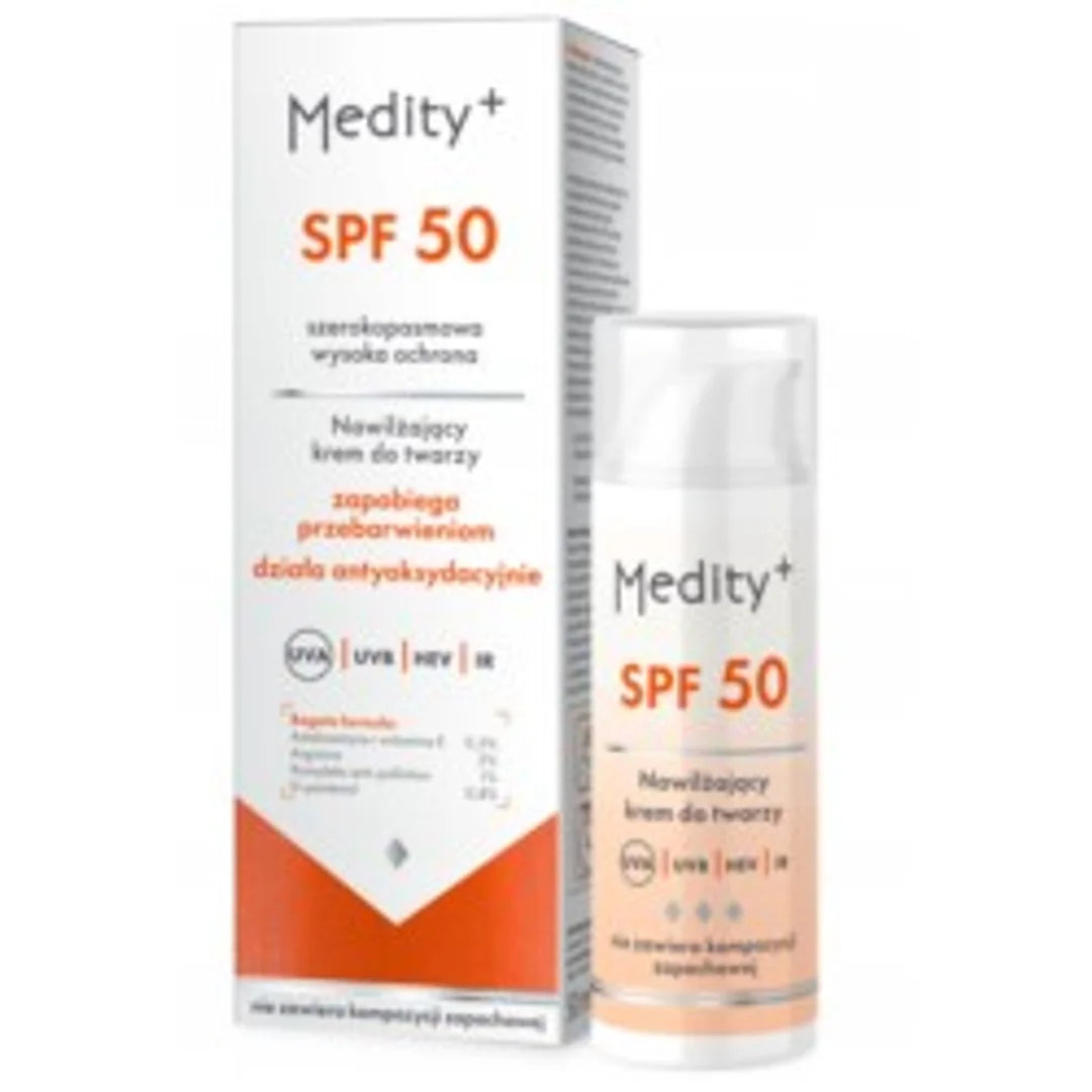 Medity+ SPF 50 Nawilżający krem do twarzy 50 ml